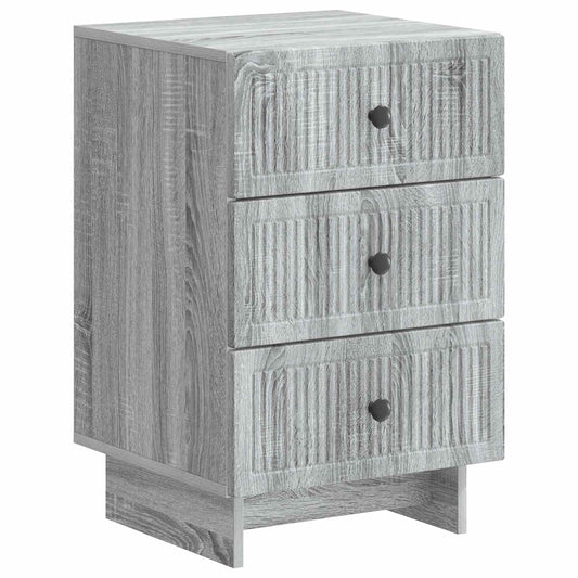 vidaXL Κομοδίνο Γκρι Sonoma 43 x 41 x 66,5 εκ. Επεξεργασμένο Ξύλο