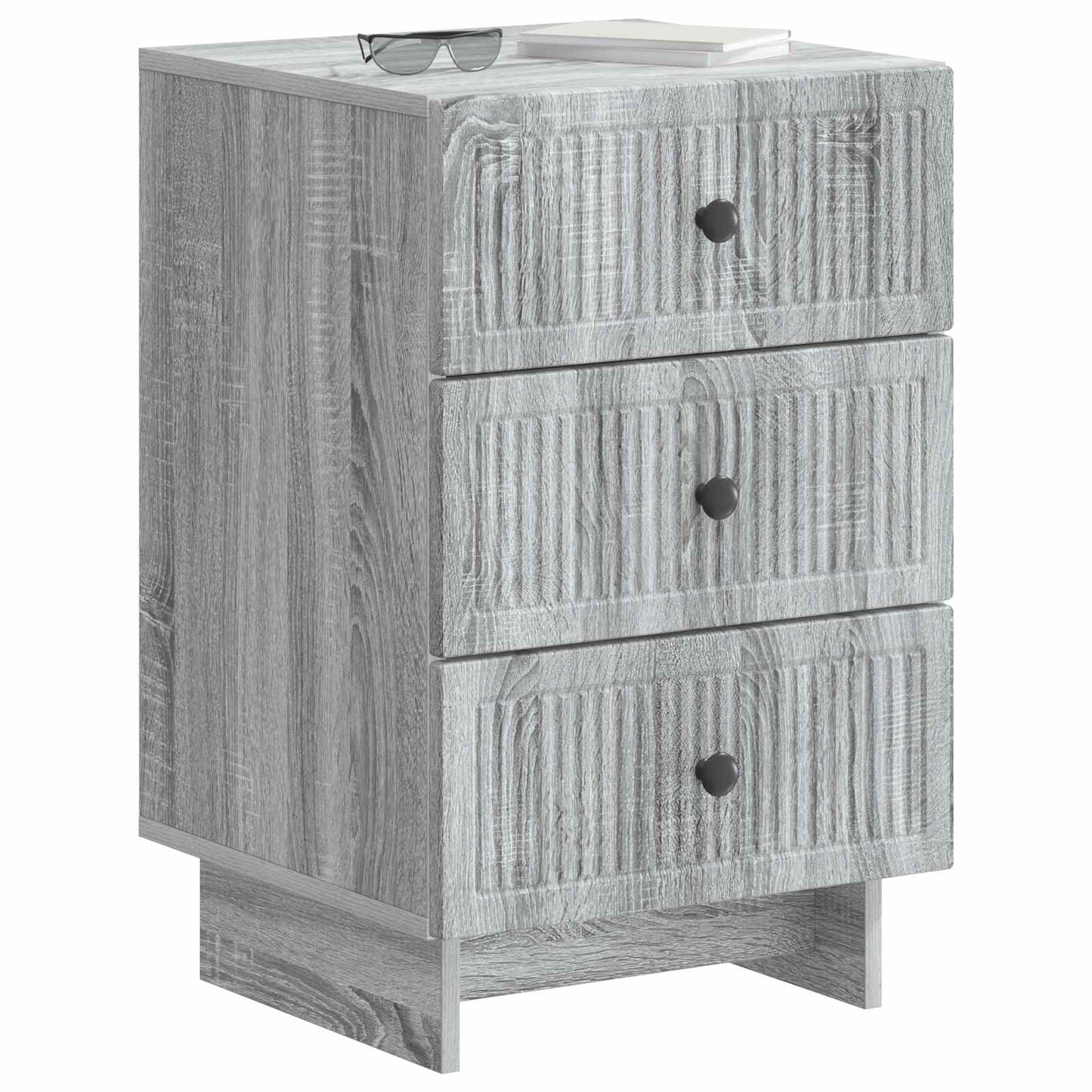 vidaXL Κομοδίνο Γκρι Sonoma 43 x 41 x 66,5 εκ. Επεξεργασμένο Ξύλο