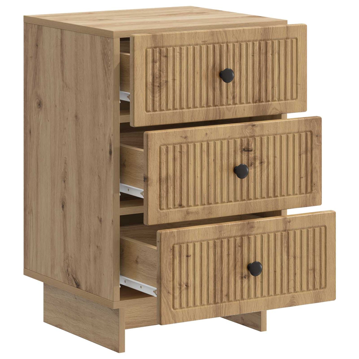 vidaXL Κομοδίνο Artisan Δρυς 43 x 41 x 66,5 εκ. Επεξεργασμένο Ξύλο
