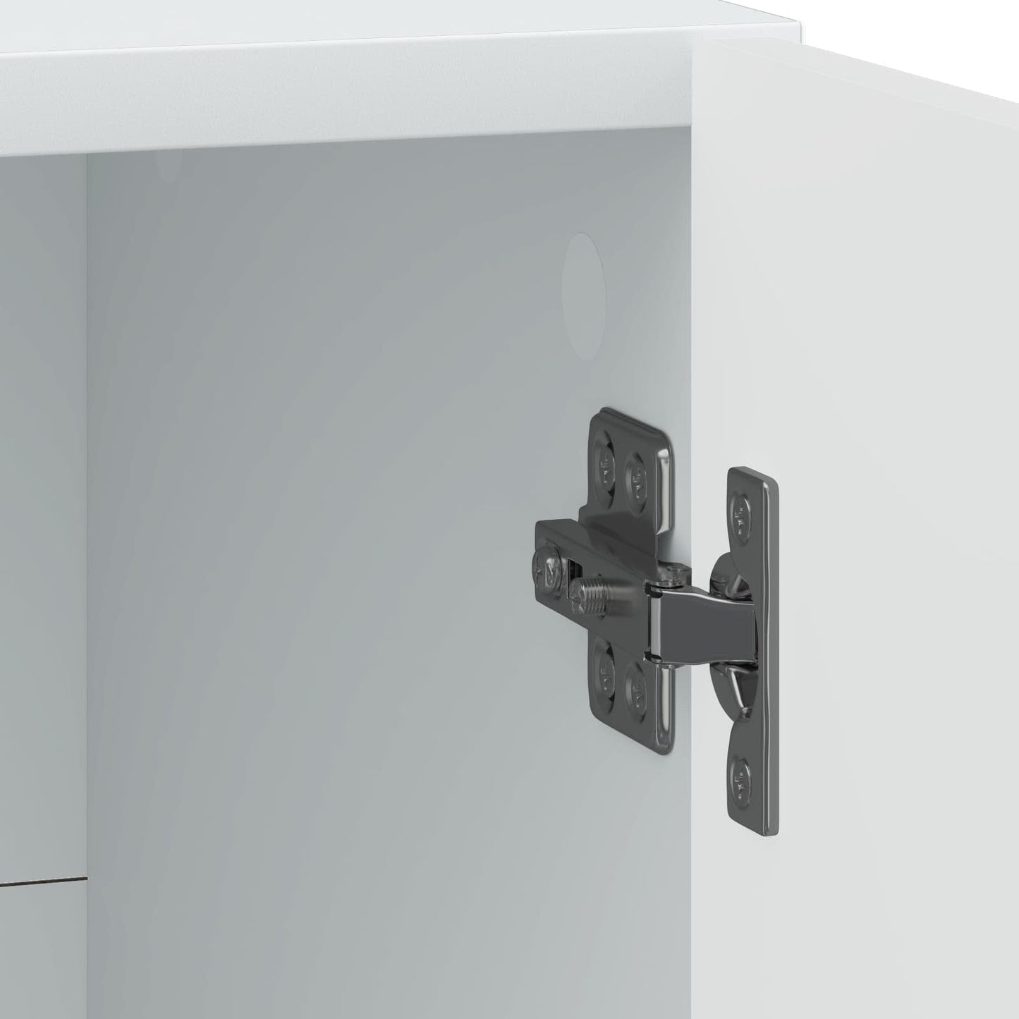 vidaXL Κομοδίνο Λευκό 43 x 34,5 x 50 εκ Επεξεργασμένο Ξύλο