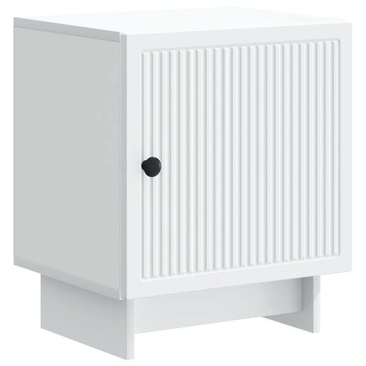 vidaXL Κομοδίνο Λευκό 43 x 34,5 x 50 εκ Επεξεργασμένο Ξύλο