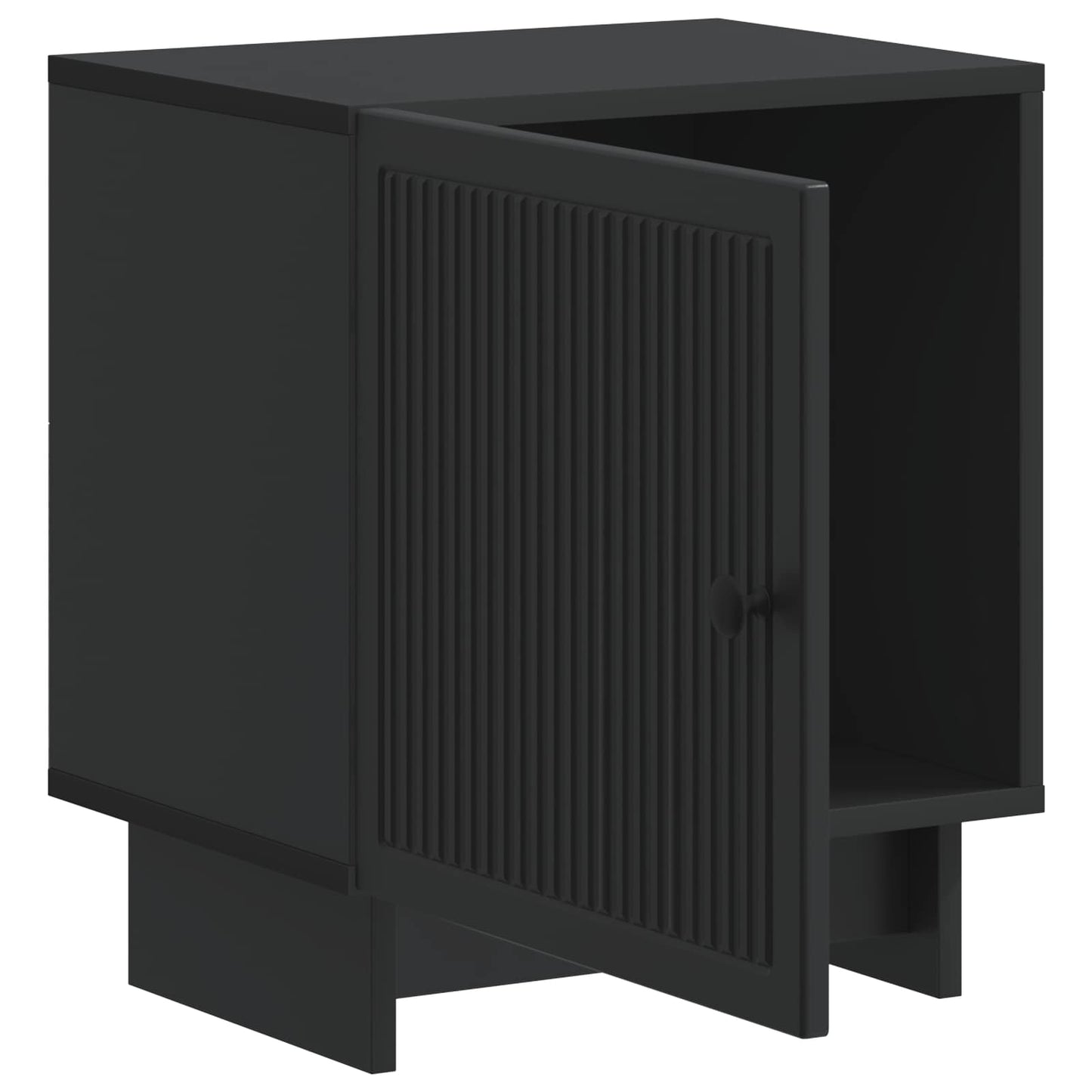 vidaXL Κομοδίνο Μαύρο 43 x 34,5 x 50 εκ Επεξεργασμένο Ξύλο