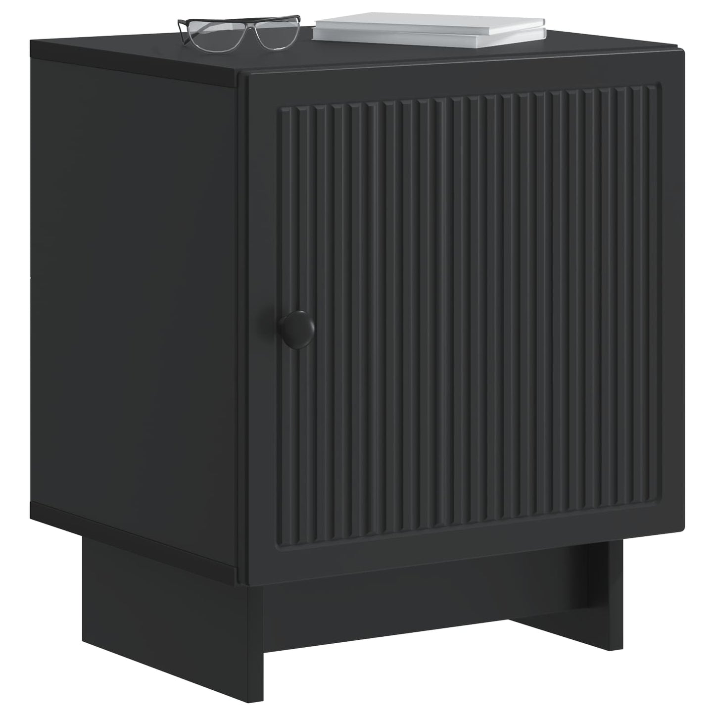 vidaXL Κομοδίνο Μαύρο 43 x 34,5 x 50 εκ Επεξεργασμένο Ξύλο