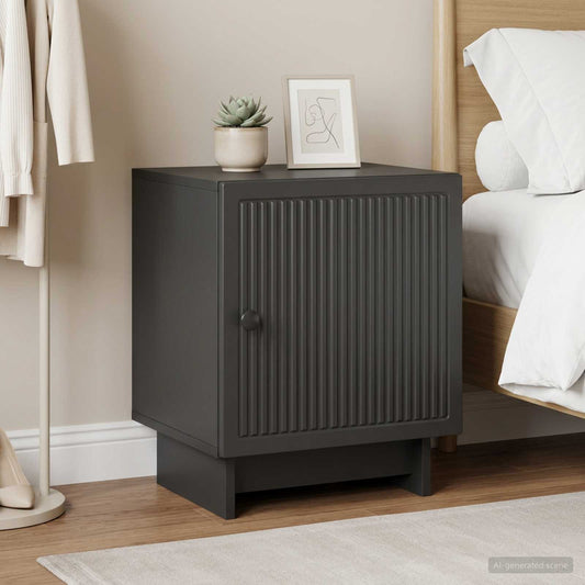 vidaXL Κομοδίνο 2 τμχ. Μαύρο 43 x 34,5 x 50 εκ Επεξεργασμένο Ξύλο