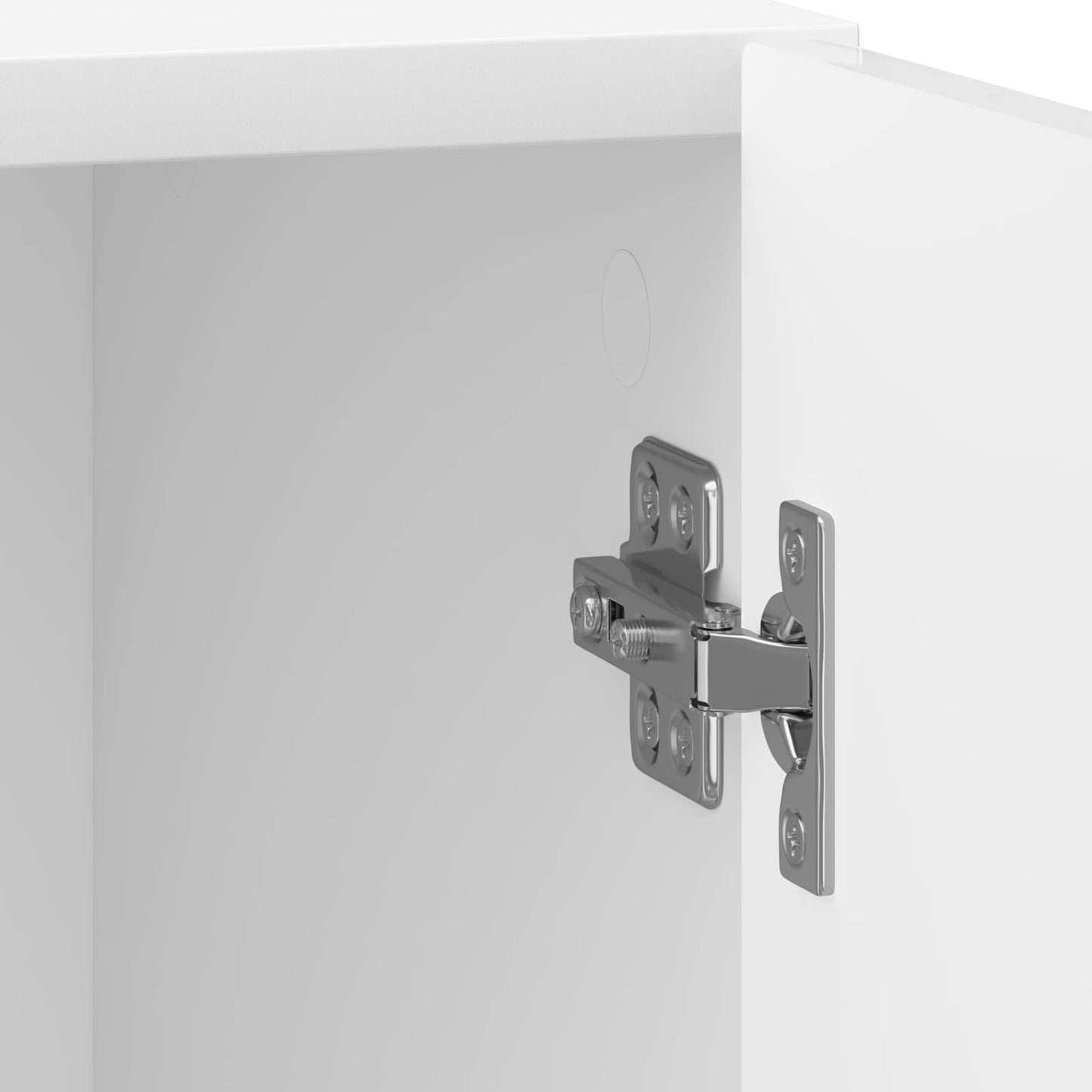 vidaXL Κομοδίνο Γυαλιστερό Λευκό 43 x 34,5 x 50 εκ Επεξεργασμένο Ξύλο