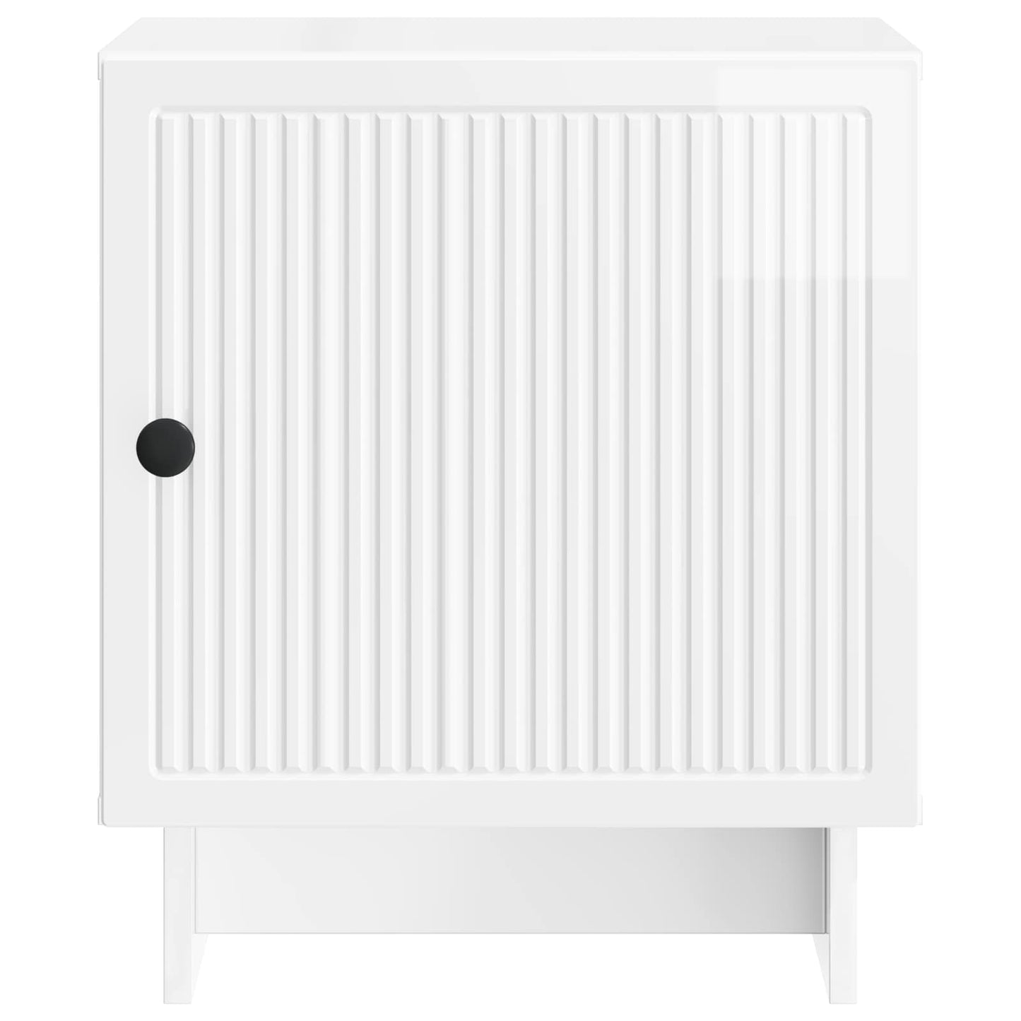 vidaXL Κομοδίνο Γυαλιστερό Λευκό 43 x 34,5 x 50 εκ Επεξεργασμένο Ξύλο