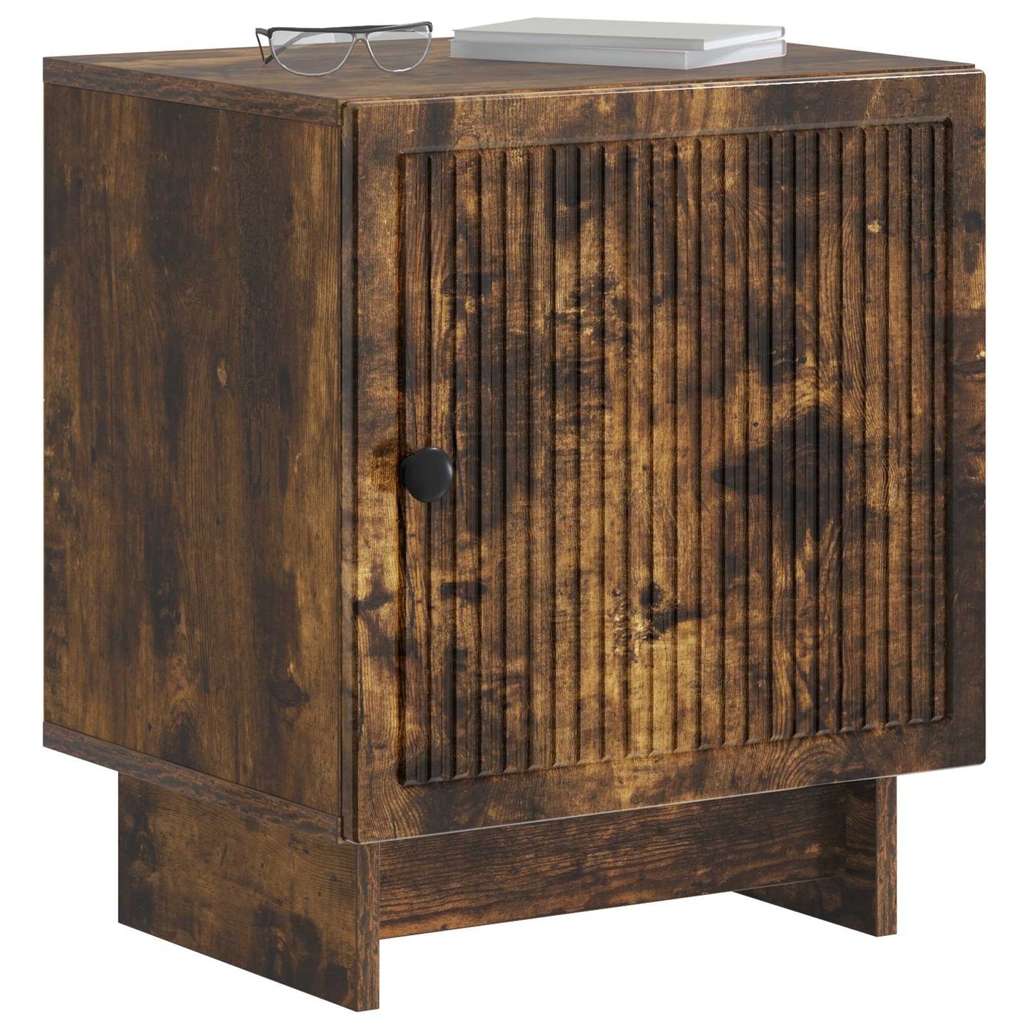 vidaXL Κομοδίνο Καπνισμένο Ξύλο Δρυός 43 x 34,5 x 50 εκ