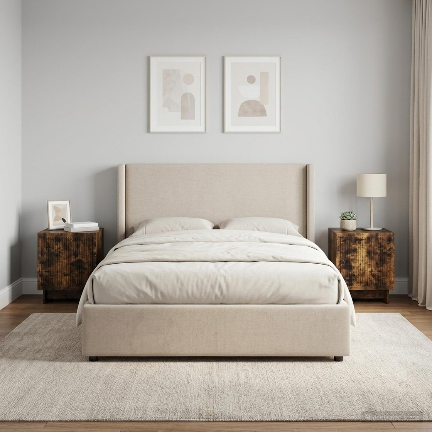 vidaXL Κομοδίνο 2 τμχ. Καπνισμένο Ξύλο Δρυός 43 x 34,5 x 50 εκ
