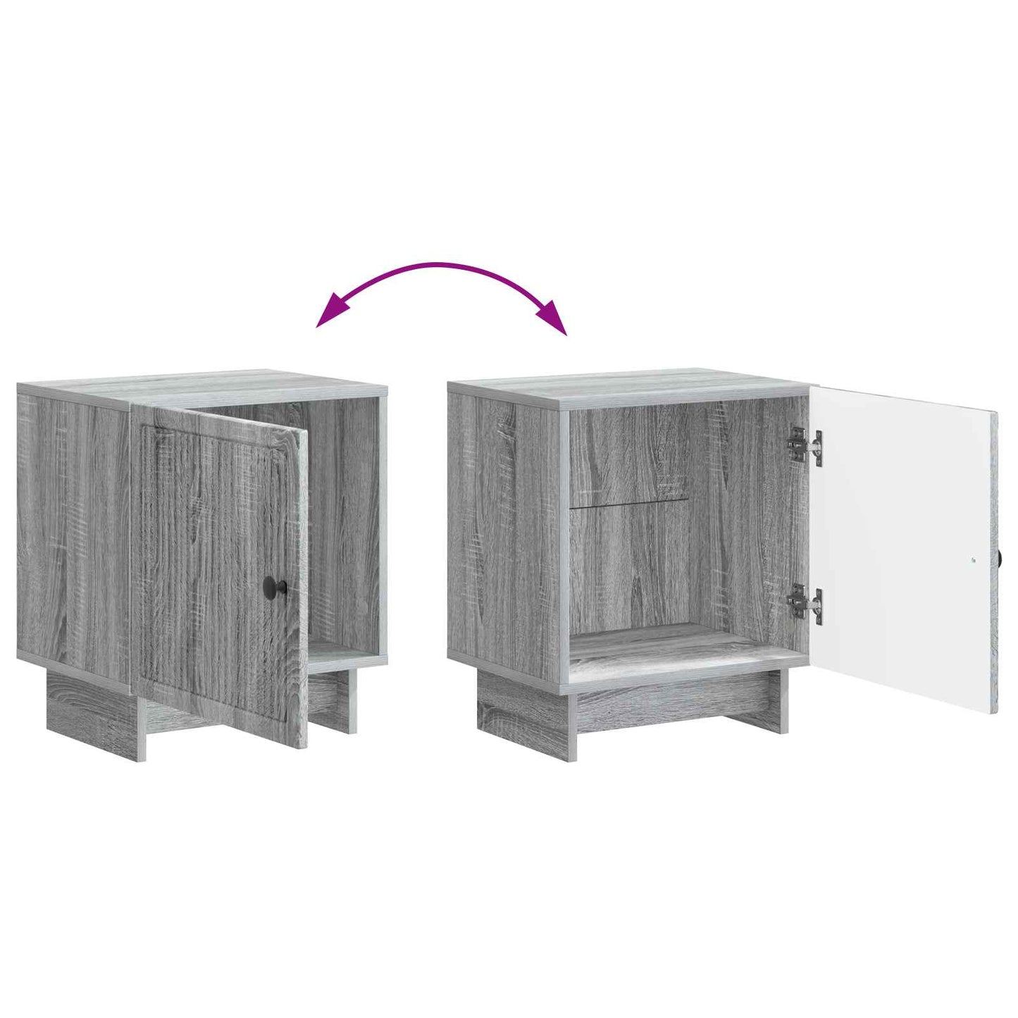 vidaXL Κομοδίνο Γκρι Sonoma 43 x 34,5 x 50 εκ Επεξεργασμένο Ξύλο