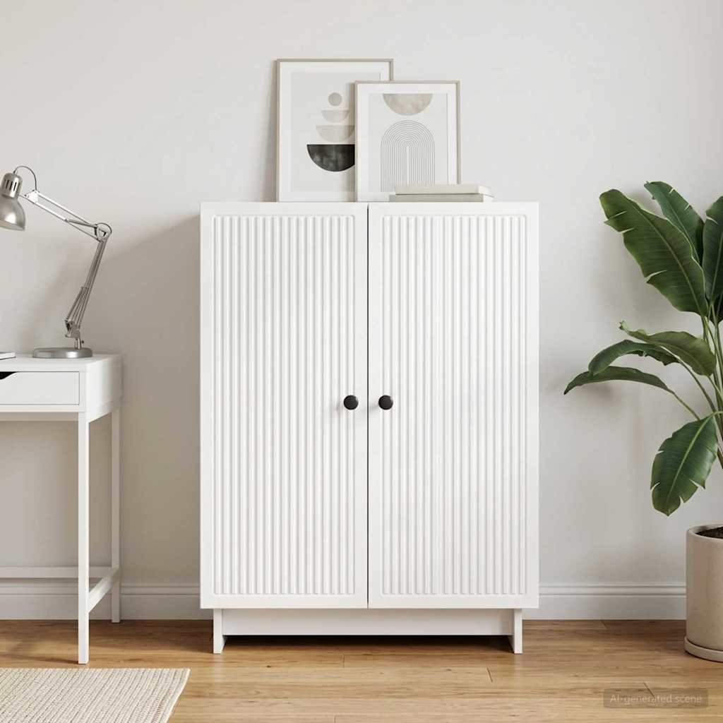 vidaXL Πλαϊνό γραφείο Λευκό 66 x 34,5 x 90 εκ Επεξεργασμένο Ξύλο