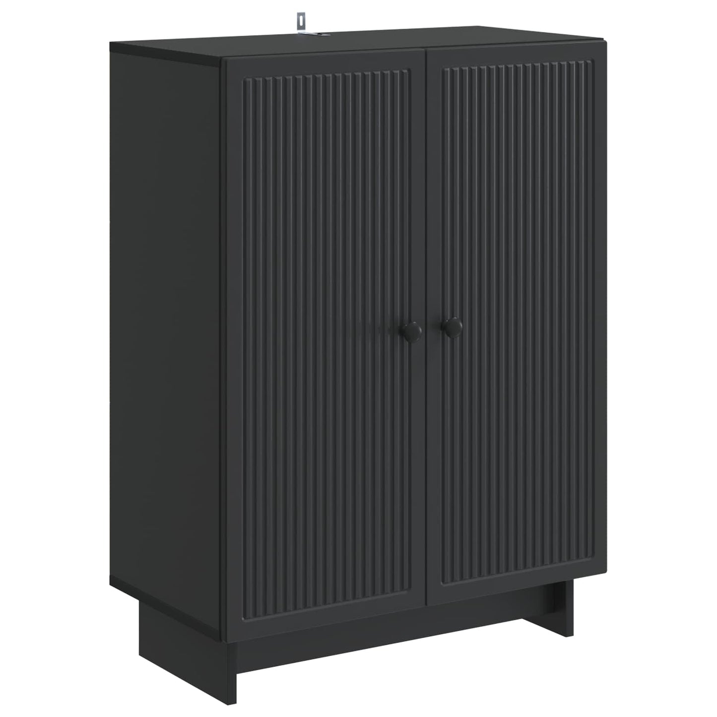vidaXL Πλαϊνό γραφείο Μαύρο 66 x 34,5 x 90 εκ Επεξεργασμένο Ξύλο