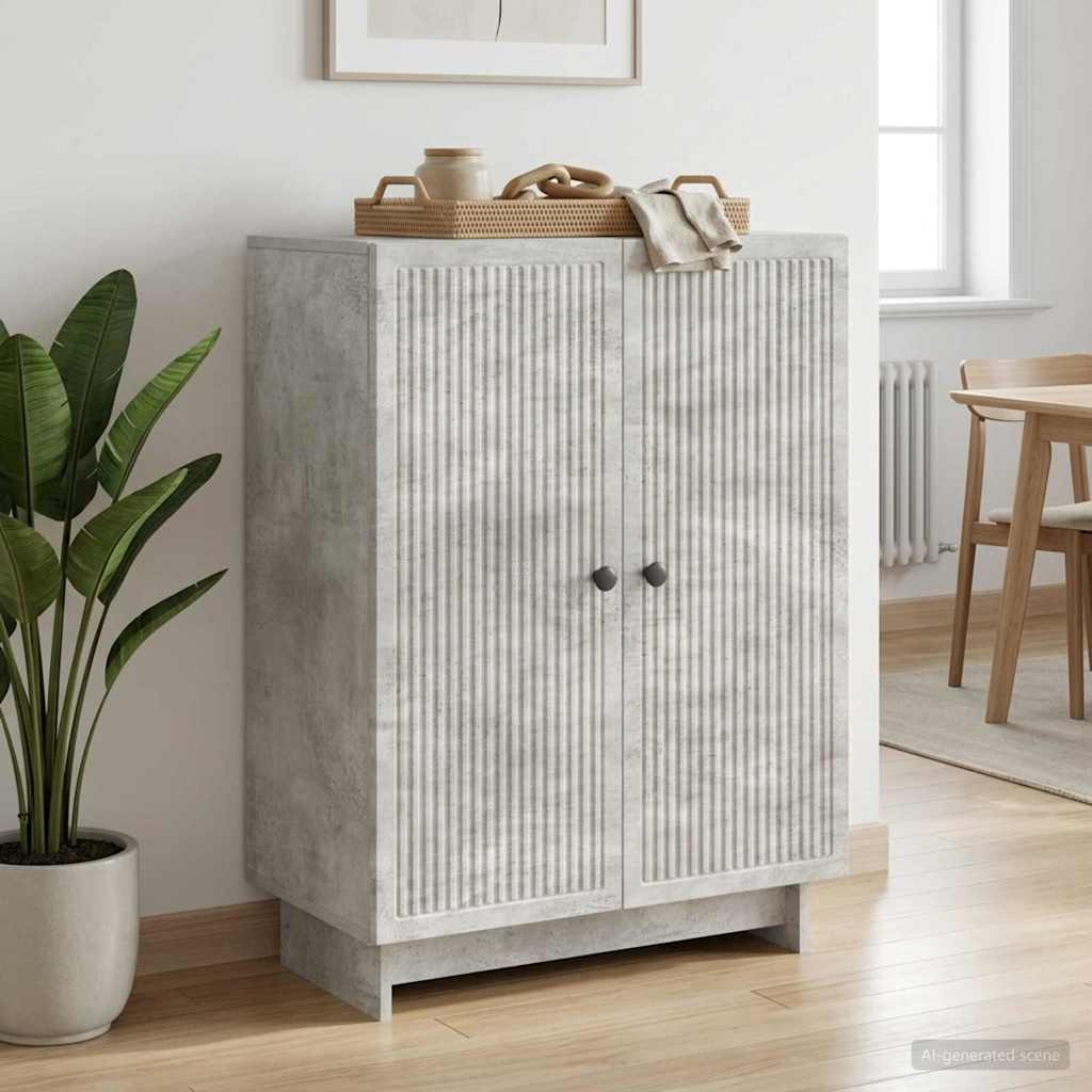 vidaXL Πλαϊνό γραφείο Γκρι Σκυροδέματος 66 x 34,5 x 90 εκ