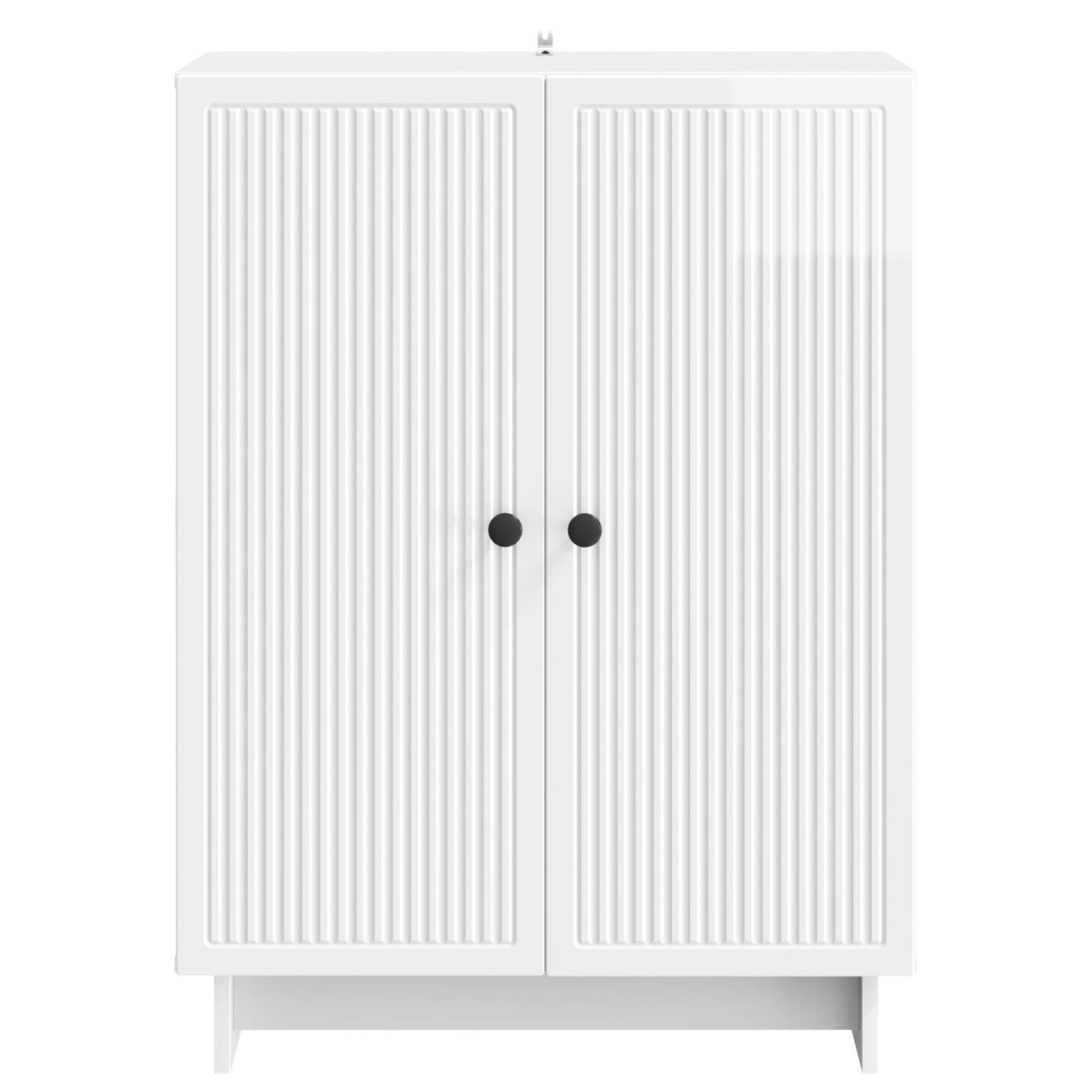 vidaXL Πλαϊνό γραφείο Γυαλιστερό Λευκό 66 x 34,5 x 90 εκ