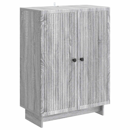 vidaXL Πλαϊνό γραφείο Γκρι Sonoma 66 x 34,5 x 90 εκ Επεξεργασμένο Ξύλο