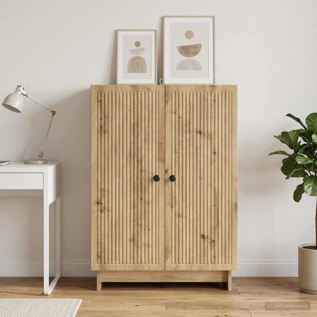 vidaXL Πλαϊνό γραφείο Artisan Δρυς 66 x 34,5 x 90 εκ