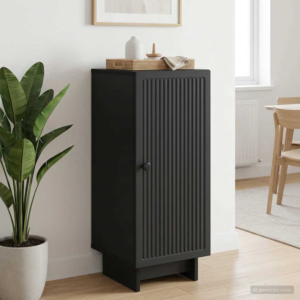 vidaXL Πλαϊνό γραφείο Μαύρο 33 x 34,5 x 90 εκ Επεξεργασμένο Ξύλο