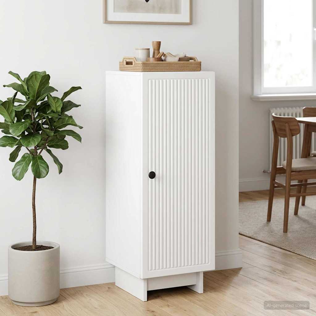 vidaXL Πλαϊνό γραφείο Γυαλιστερό Λευκό 33 x 34,5 x 90 εκ