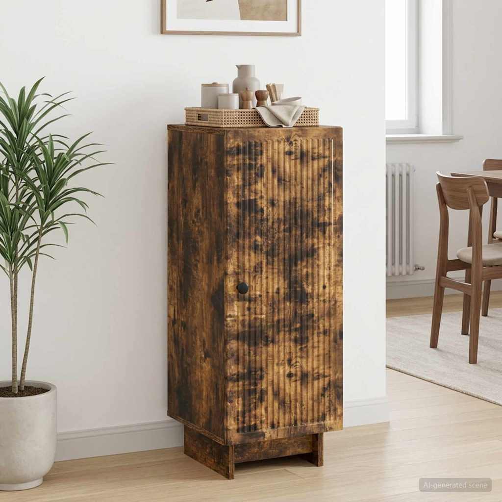 vidaXL Πλαϊνό γραφείο Καπνισμένο Ξύλο Δρυός 33 x 34,5 x 90 εκ