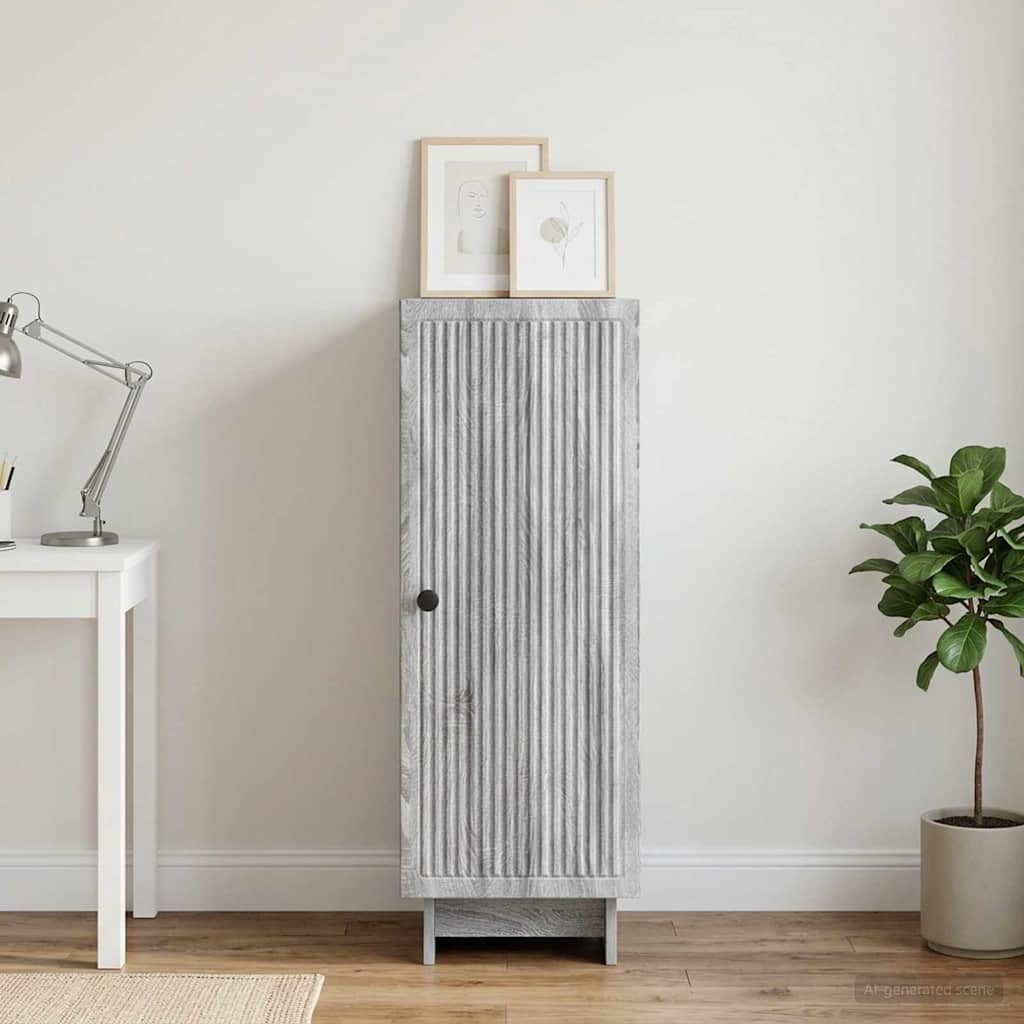 vidaXL Πλαϊνό γραφείο Γκρι Sonoma 33 x 34,5 x 90 εκ Επεξεργασμένο Ξύλο