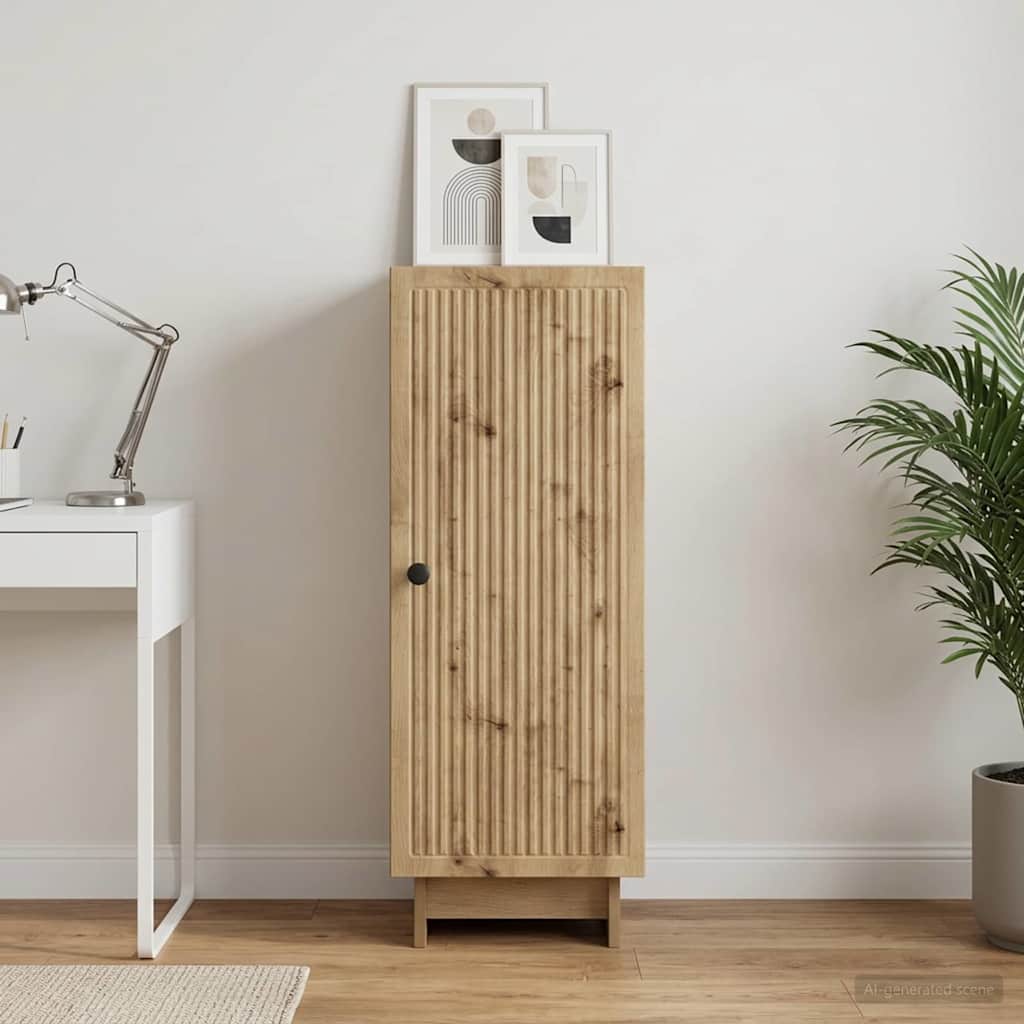 vidaXL Πλαϊνό γραφείο Artisan Δρυς 33 x 34,5 x 90 εκ