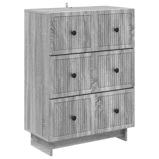 vidaXL Ντουλάπι με Συρτάρια 66 x 34,5 x 90 εκ Επεξεργασμένο Ξύλο