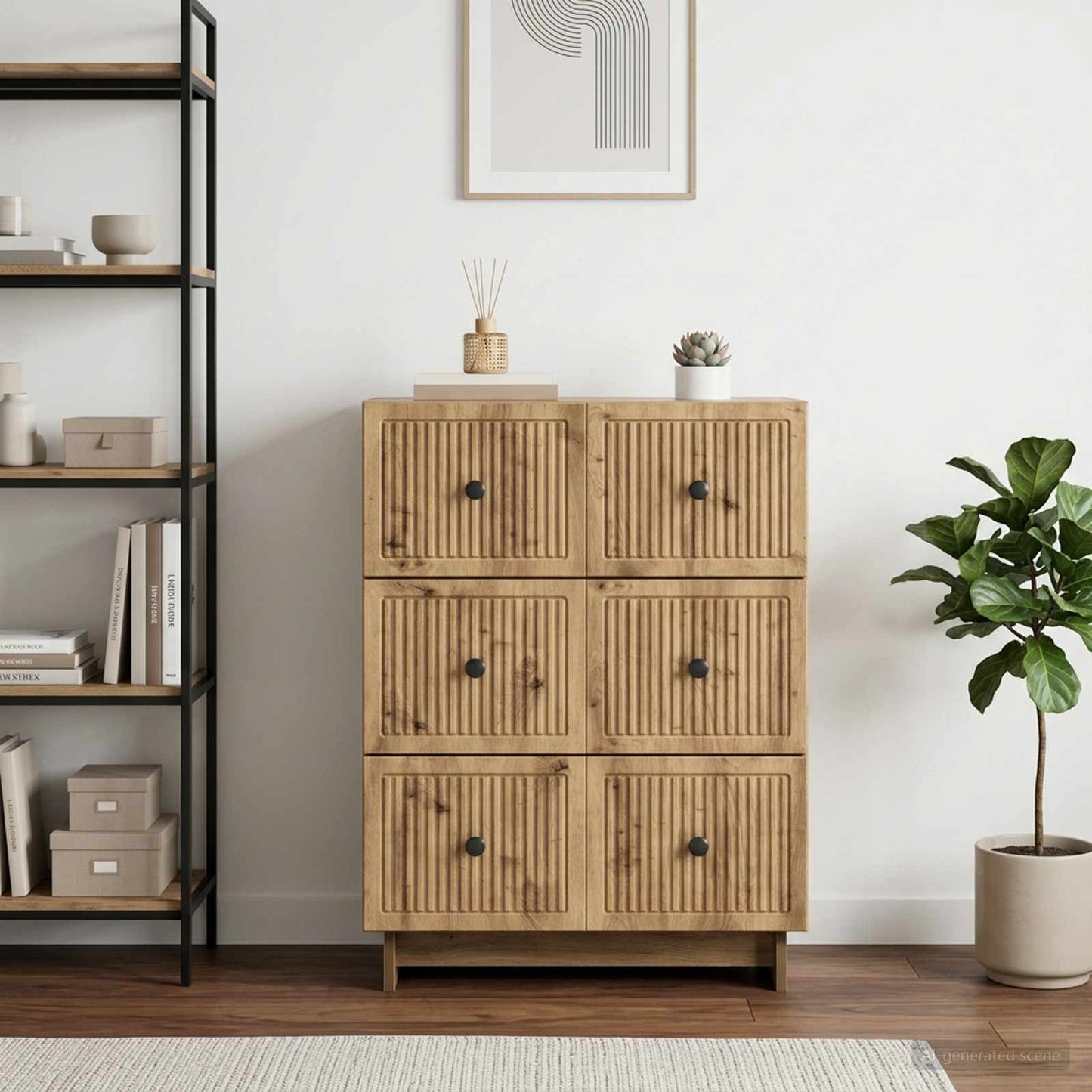 vidaXL Ντουλάπι με Συρτάρια 66 x 34,5 x 90 εκ Επεξεργασμένο Ξύλο