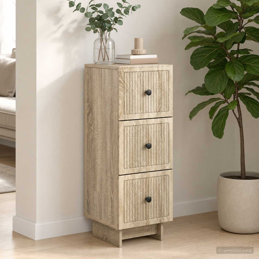 vidaXL Ντουλάπι με Συρτάρια Sonoma Δρυς 33 x 34,5 x 90 εκ