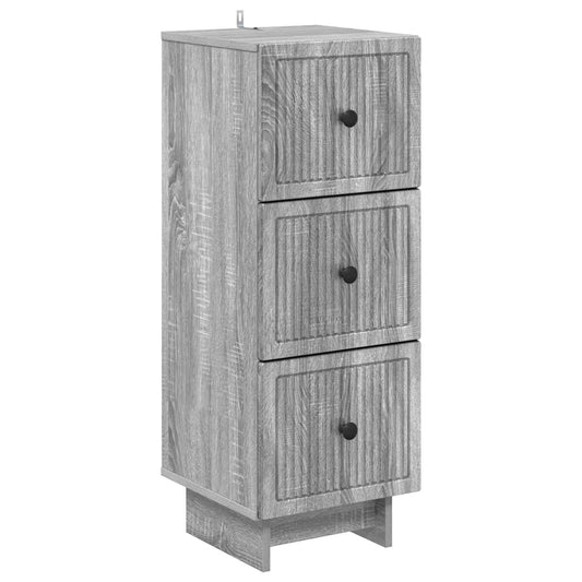 vidaXL Ντουλάπι με Συρτάρια Γκρι Sonoma 33 x 34,5 x 90 εκ