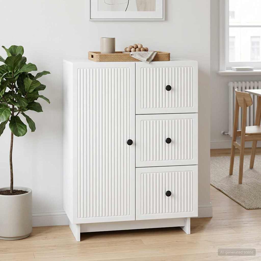 vidaXL Πλαϊνό γραφείο Λευκό 66 x 34,5 x 90 εκ Επεξεργασμένο Ξύλο