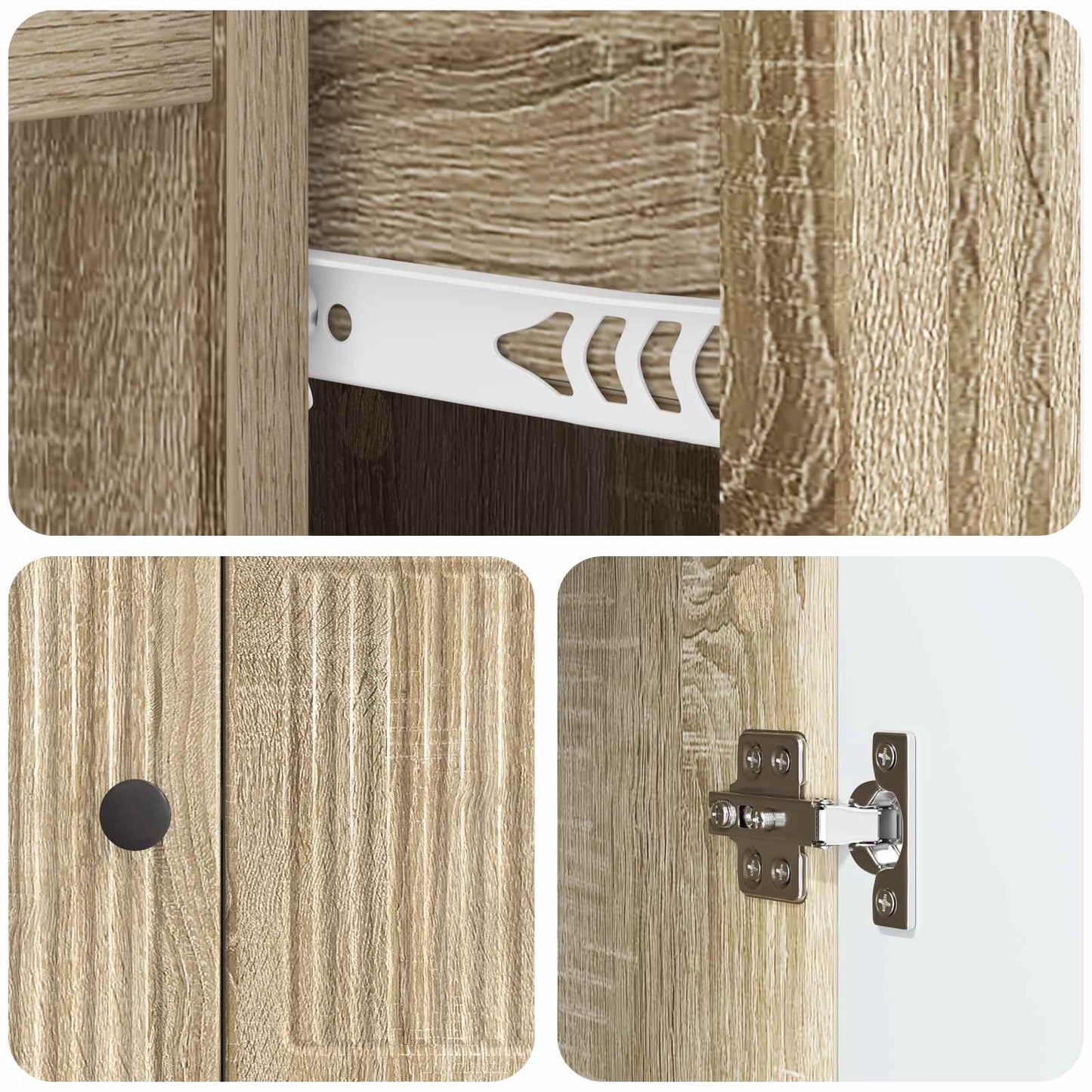 vidaXL Πλαϊνό γραφείο Sonoma Δρυς 66 x 34,5 x 90 εκ Επεξεργασμένο Ξύλο