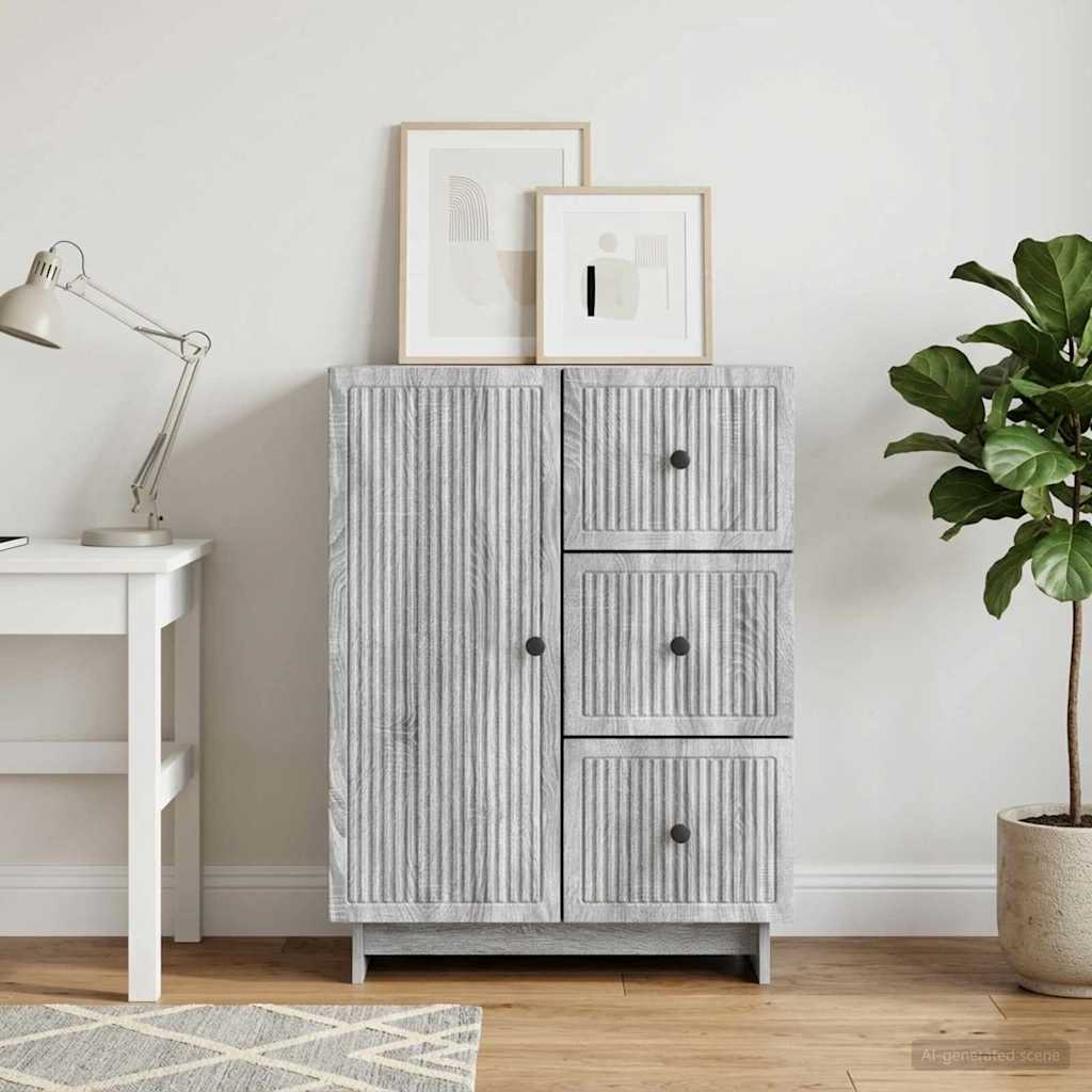 vidaXL Πλαϊνό γραφείο Γκρι Sonoma 66 x 34,5 x 90 εκ Επεξεργασμένο Ξύλο