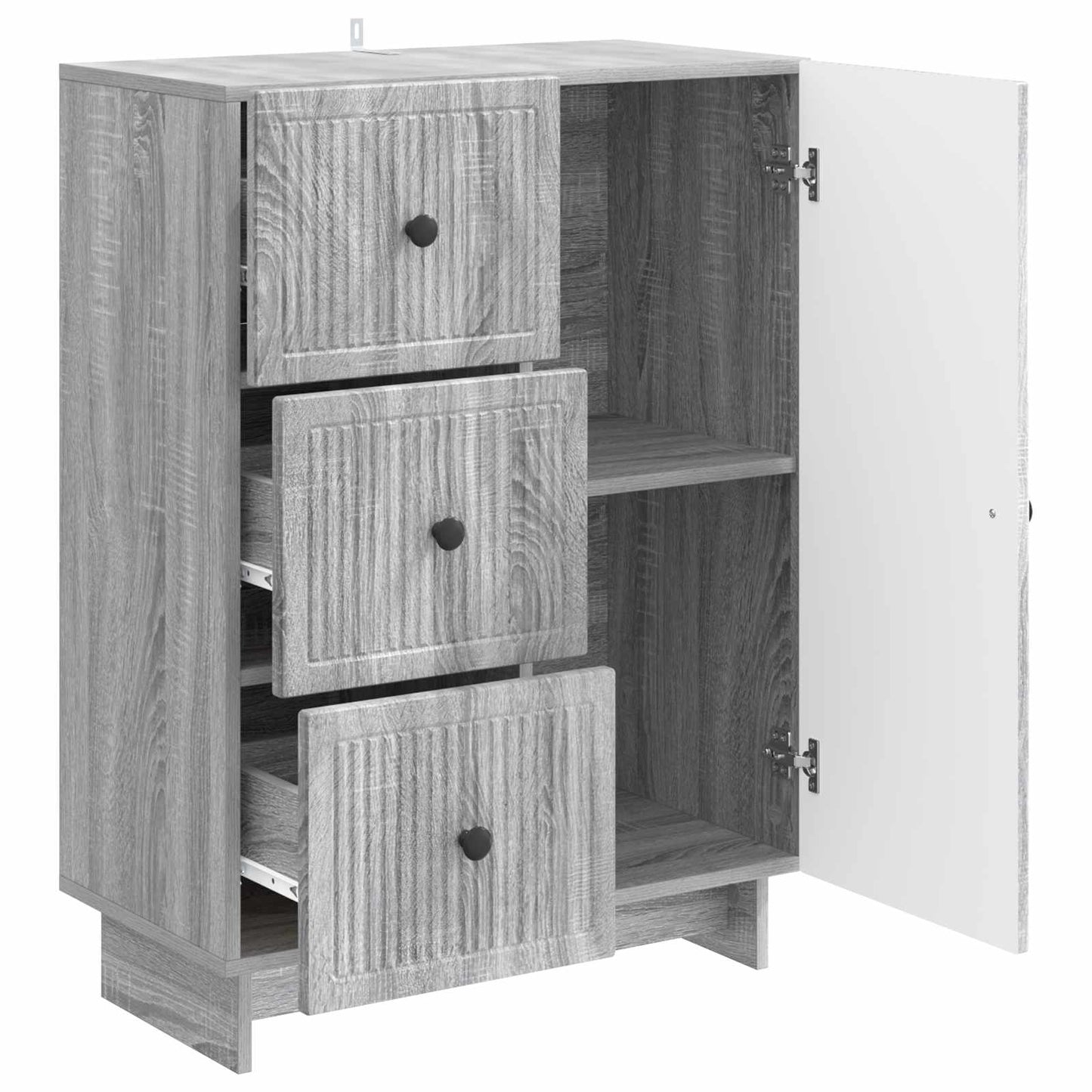 vidaXL Πλαϊνό γραφείο Γκρι Sonoma 66 x 34,5 x 90 εκ Επεξεργασμένο Ξύλο