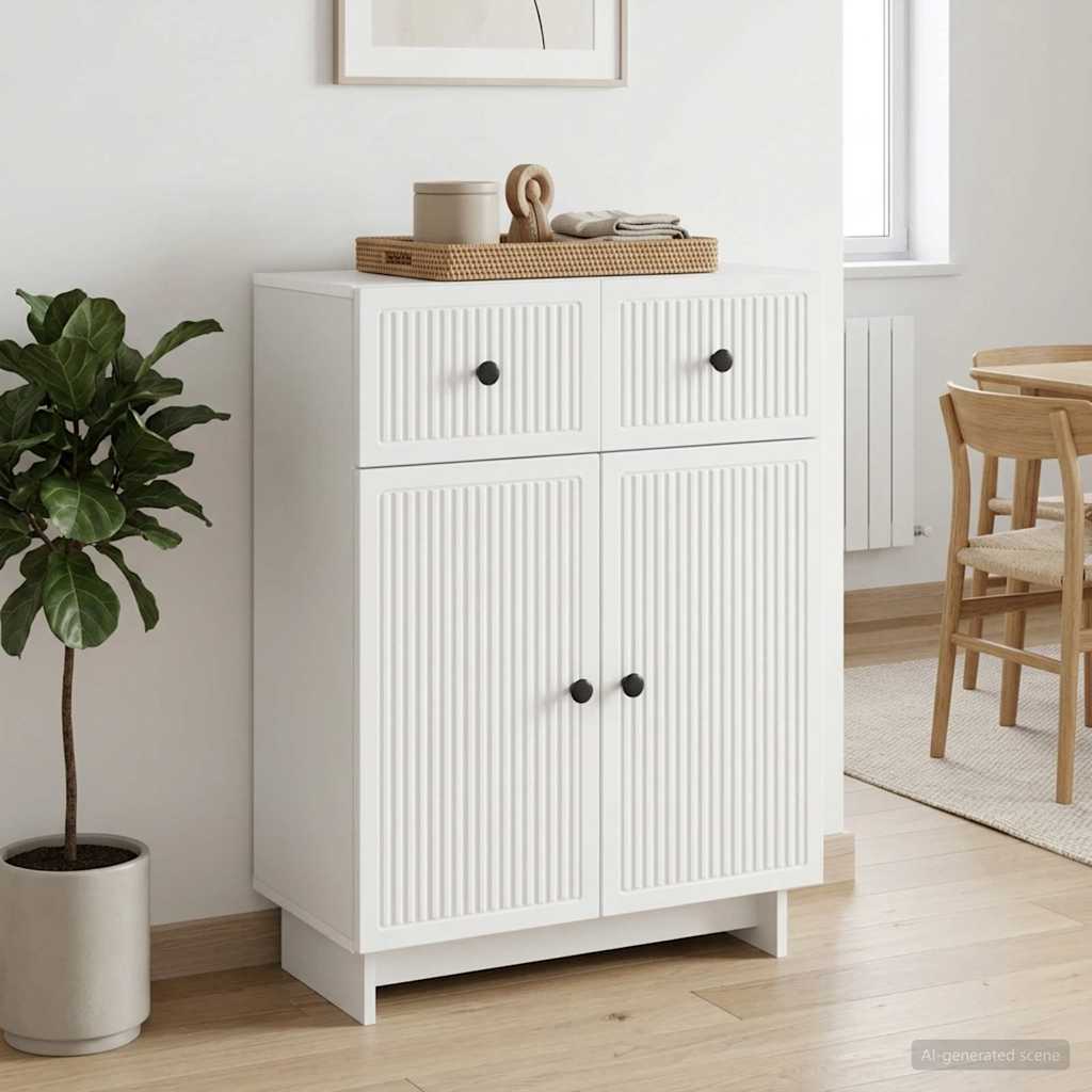 vidaXL Πλαϊνό γραφείο Λευκό 66 x 34,5 x 90 εκ Επεξεργασμένο Ξύλο