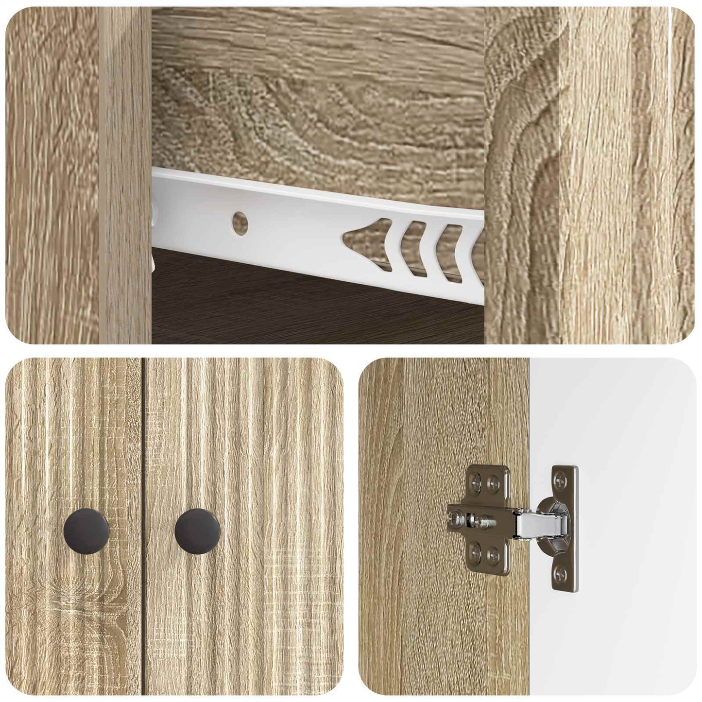 vidaXL Πλαϊνό γραφείο Sonoma Δρυς 66 x 34,5 x 90 εκ Επεξεργασμένο Ξύλο