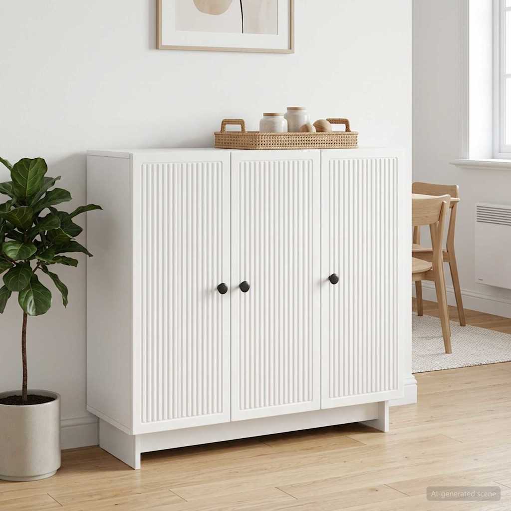 vidaXL Πλαϊνό γραφείο Λευκό 89 x 34,5 x 80 εκ Επεξεργασμένο Ξύλο