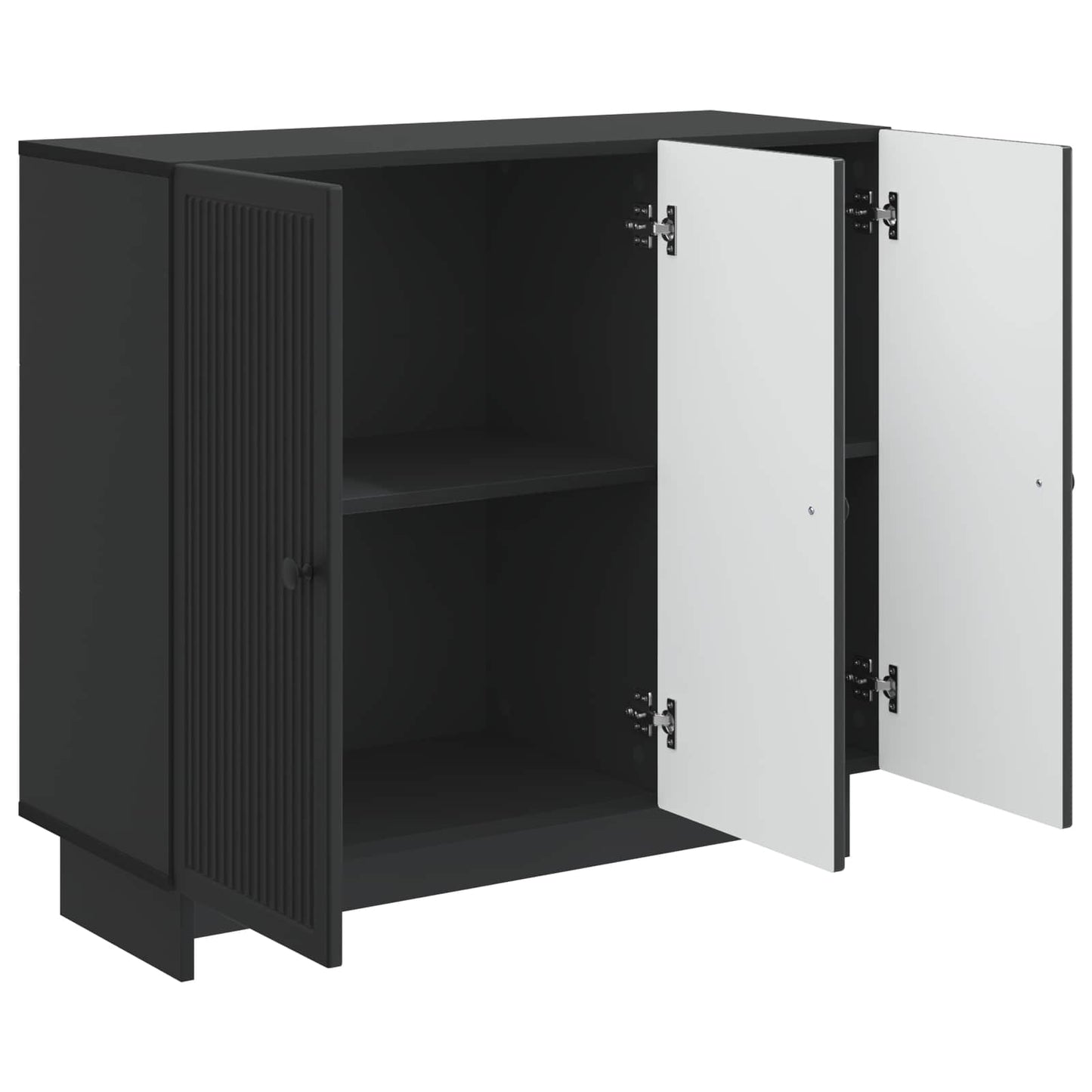 vidaXL Πλαϊνό γραφείο Μαύρο 89 x 34,5 x 80 εκ Επεξεργασμένο Ξύλο