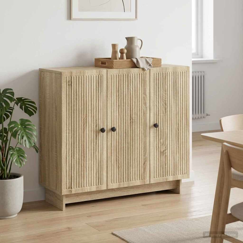vidaXL Πλαϊνό γραφείο Sonoma Δρυς 89 x 34,5 x 80 εκ Επεξεργασμένο Ξύλο