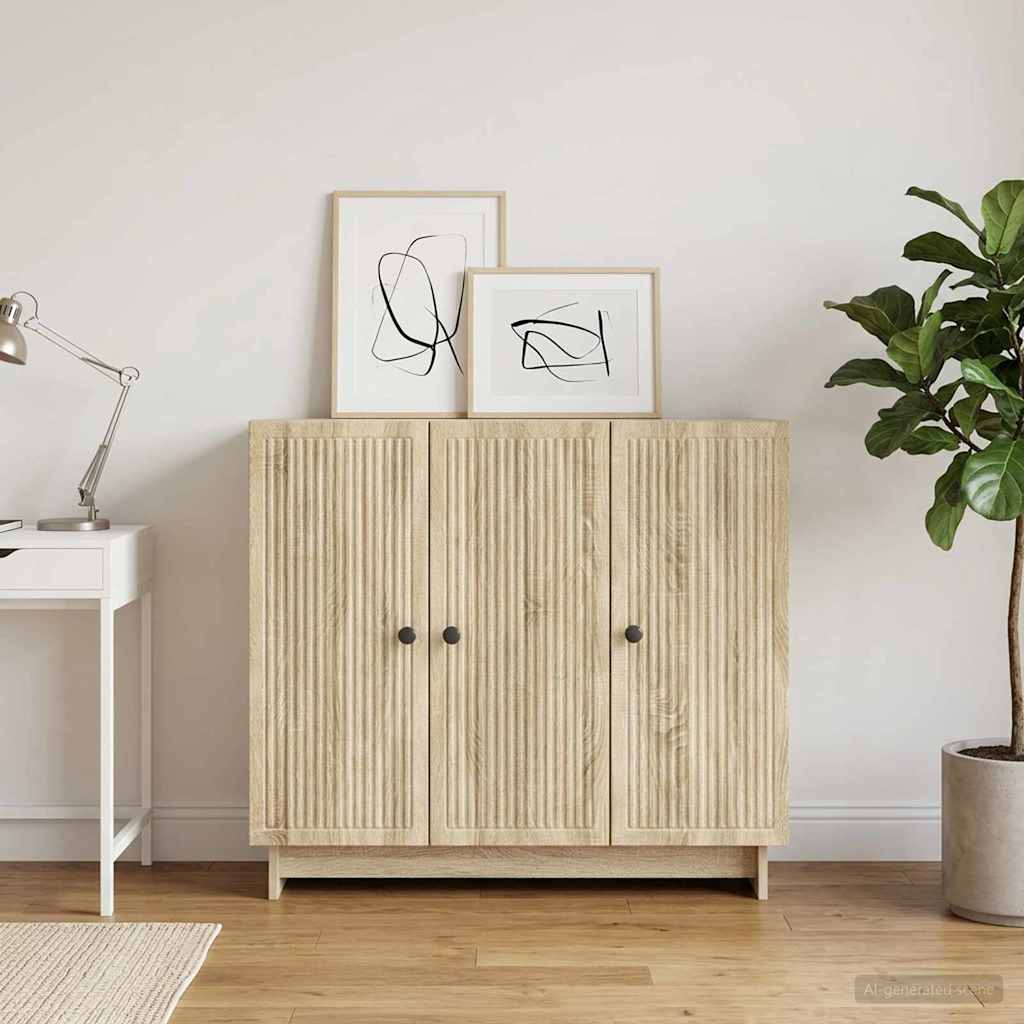 vidaXL Πλαϊνό γραφείο Sonoma Δρυς 89 x 34,5 x 80 εκ Επεξεργασμένο Ξύλο