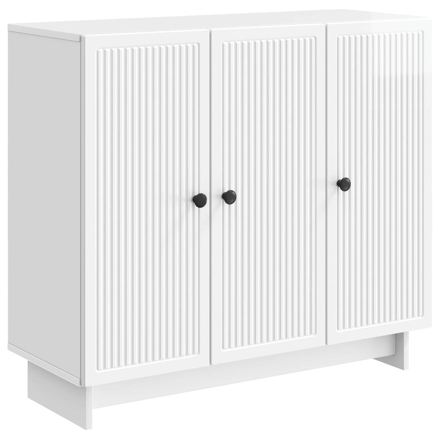 vidaXL Πλαϊνό γραφείο Γυαλιστερό Λευκό 89 x 34,5 x 80 εκ
