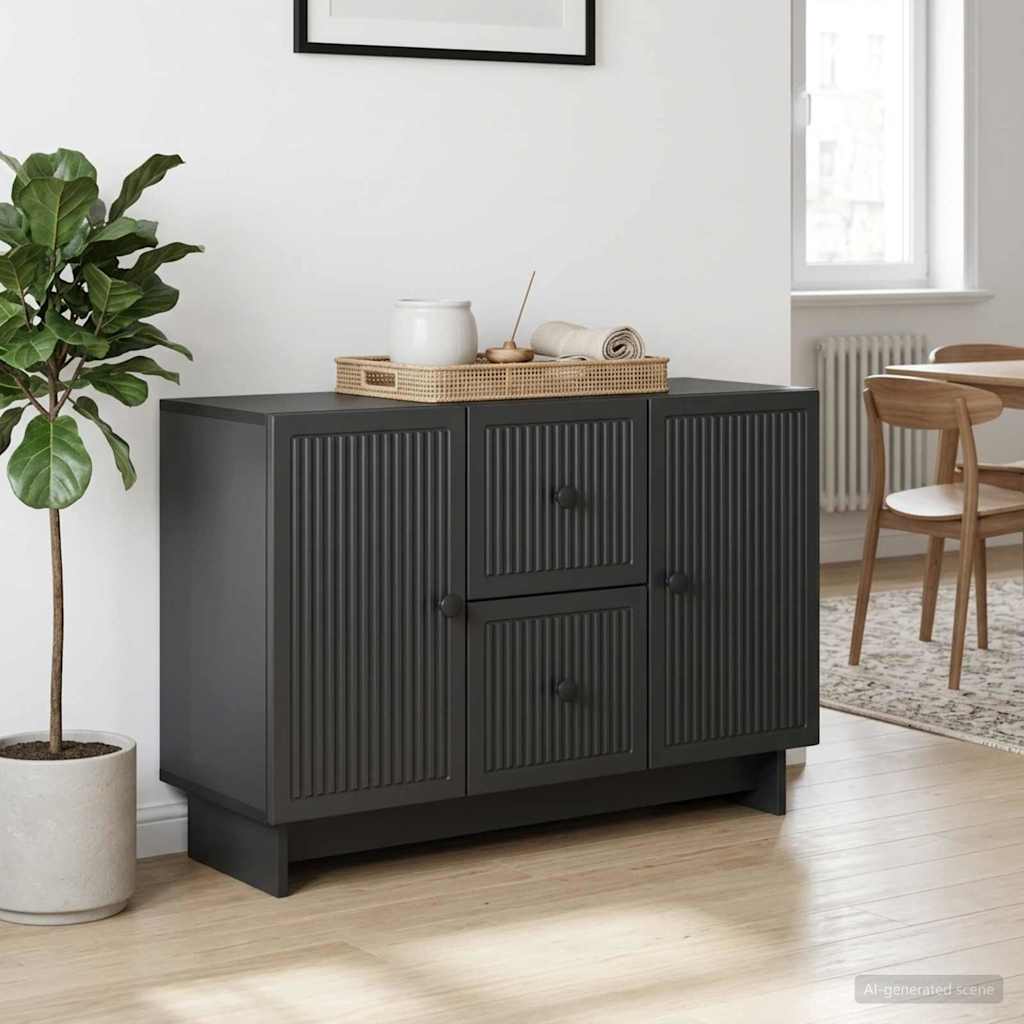 vidaXL Πλαϊνό γραφείο Μαύρο 89 x 34,5 x 60 εκ. Επεξεργασμένο Ξύλο