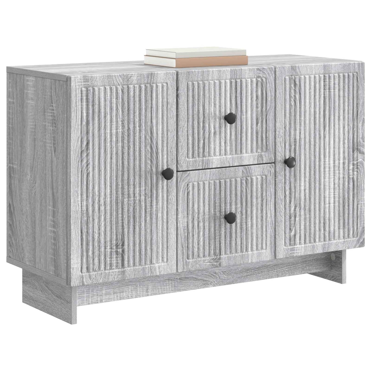 vidaXL Πλαϊνό γραφείο με συρτάρι Γκρι Sonoma 89 x 34,5 x 60 εκ.