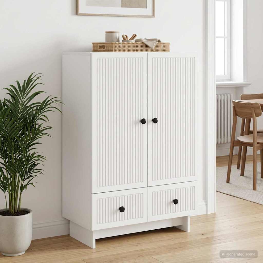 vidaXL Πλαϊνό γραφείο Λευκός 66 x 34,5 x 95 εκ.