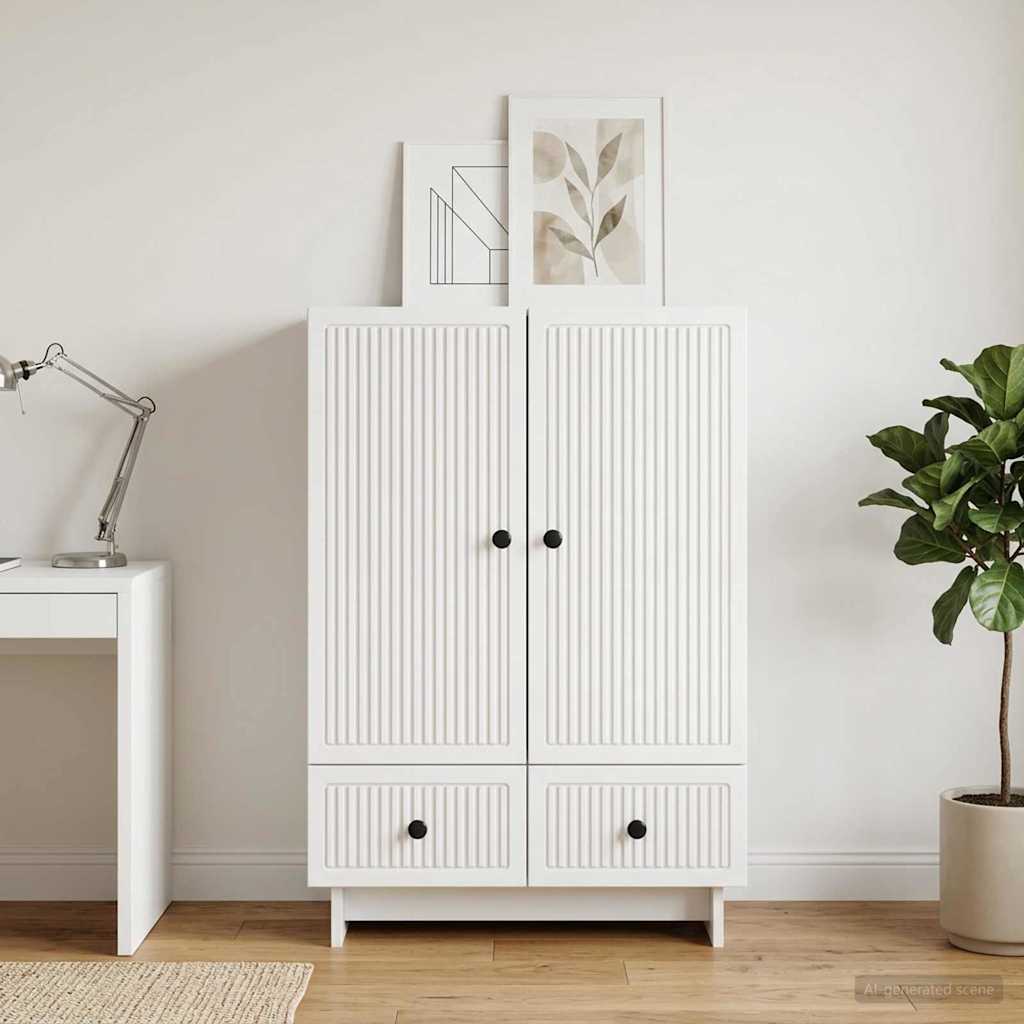 vidaXL Πλαϊνό γραφείο Λευκός 66 x 34,5 x 95 εκ.