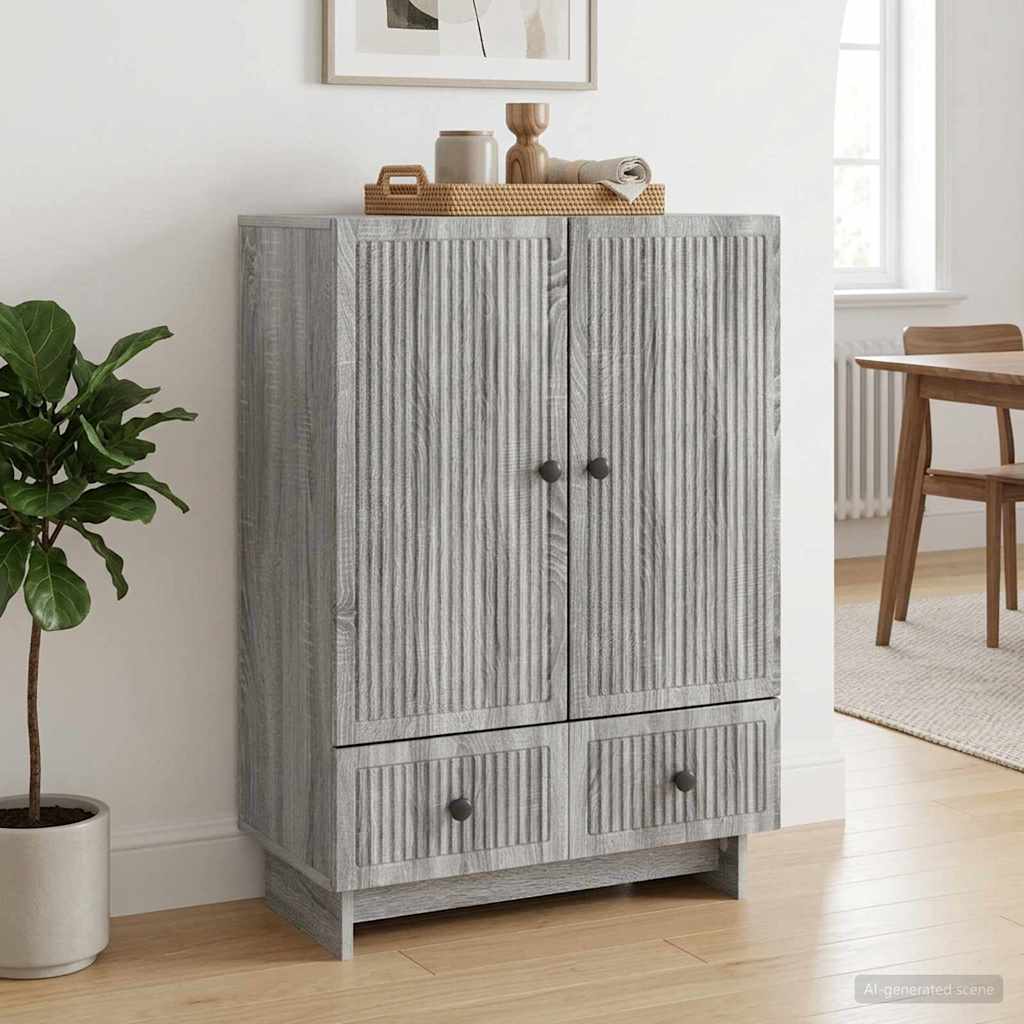 vidaXL Πλαϊνό γραφείο Γκρι Σονομά 66 x 34,5 x 95 εκ.