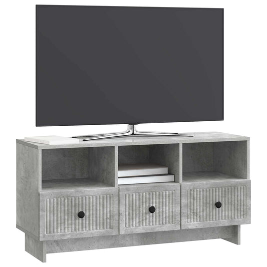 vidaXL Ντουλάπι TV με συρτάρι Γκρι Σκυροδέματος 102 x 34,5 x 50 εκ.