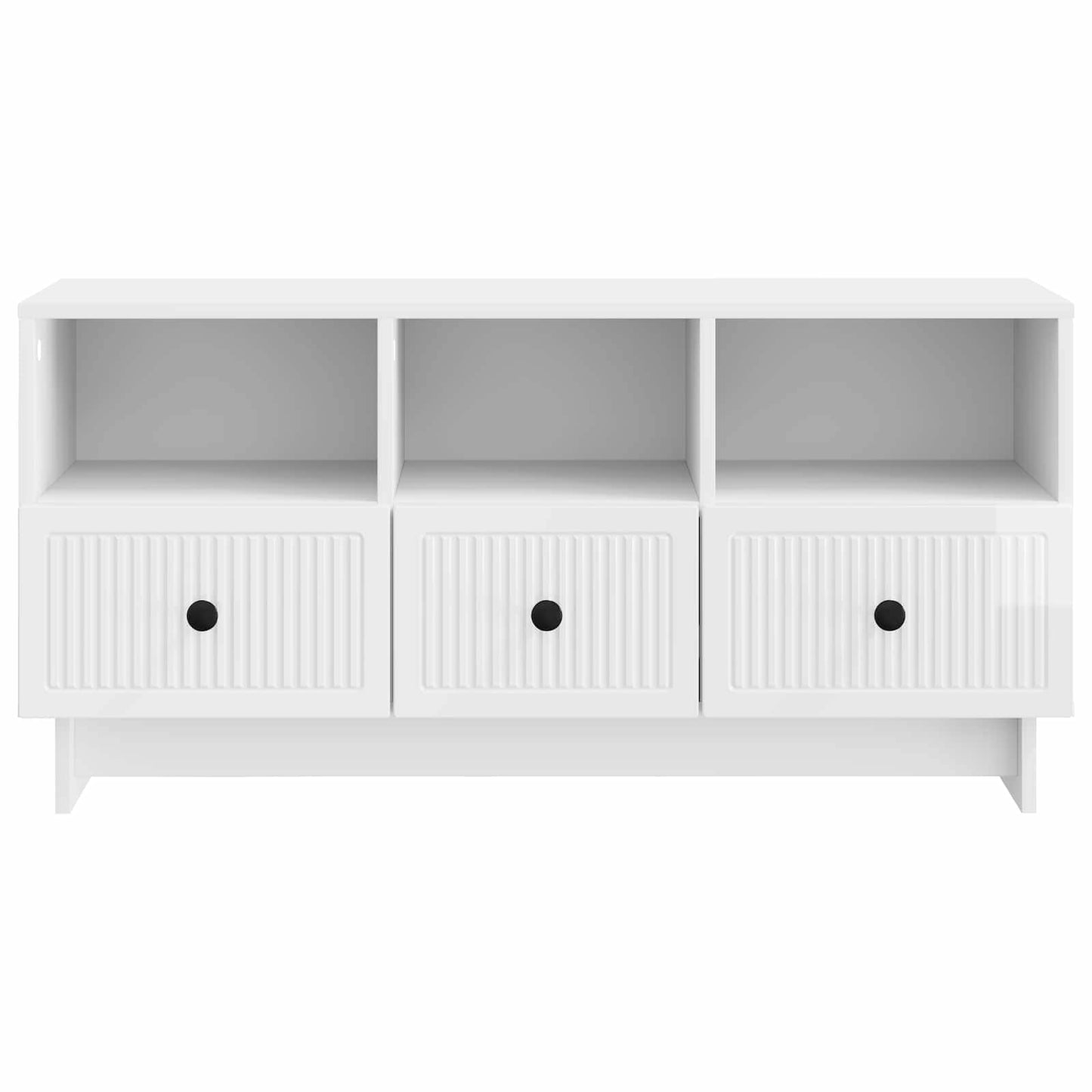 vidaXL Ντουλάπι TV με συρτάρι Γυαλιστερό Λευκό 102 x 34,5 x 50 εκ.