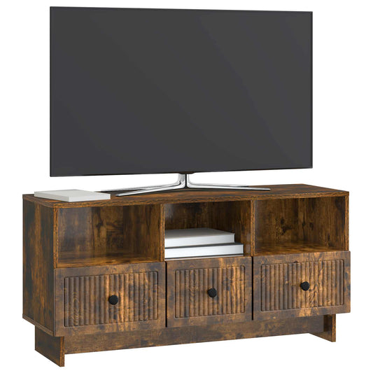 vidaXL Ντουλάπι TV Καπνισμένο Ξύλο Δρυός 102 x 34,5 x 50 εκ.