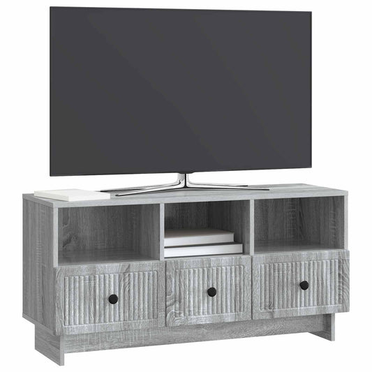 vidaXL Ντουλάπι TV Γκρι Sonoma 102 x 34,5 x 50 εκ. Επεξεργασμένο Ξύλο