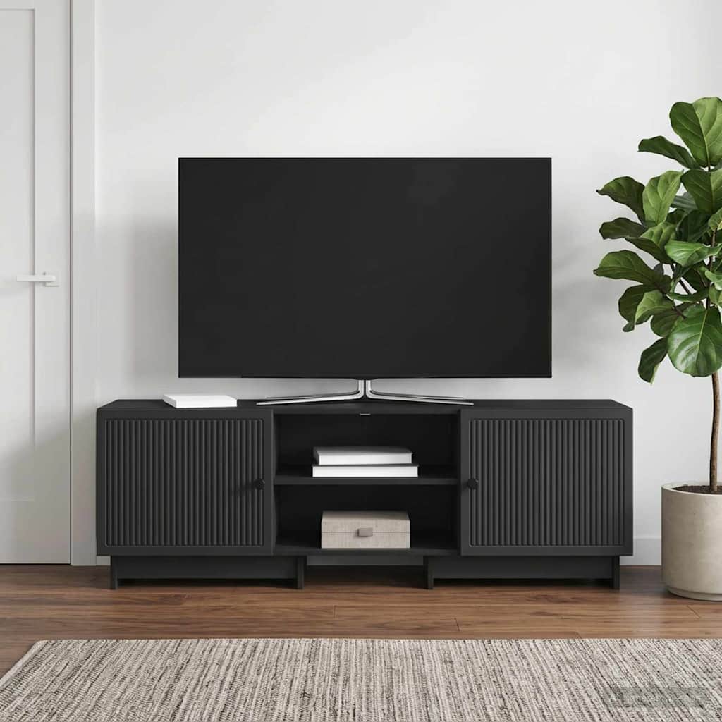 vidaXL Ντουλάπι TV Μαύρο 150 x 31 x 50 εκ. Μηχανικά επεξεργασμένο ξύλο