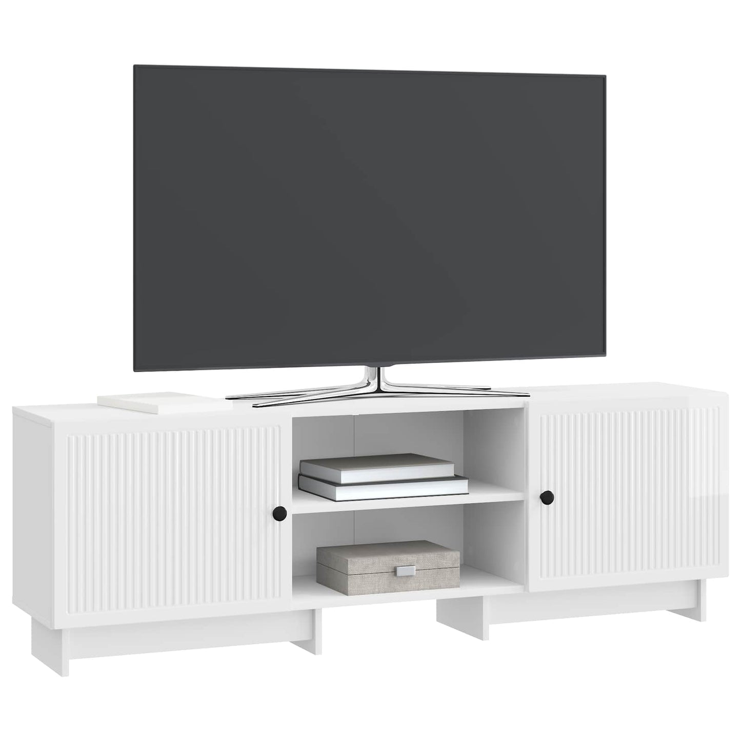 vidaXL Ντουλάπι TV Υψηλής Στιλπνότητας Λευκό 150 x 31 x 50 εκ.